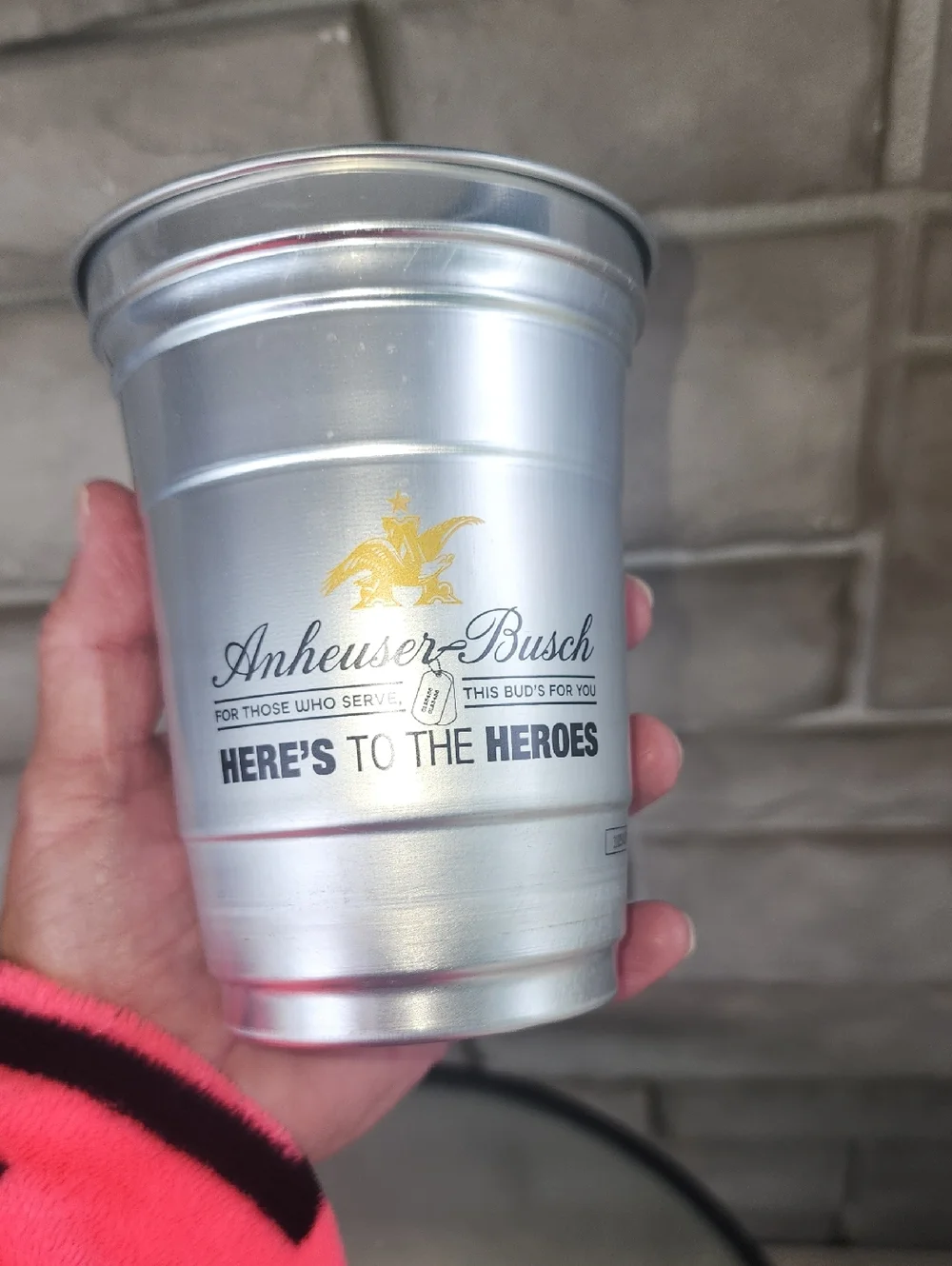 Anheuser-Busch Silver Party Cup - Here's to the Heroes